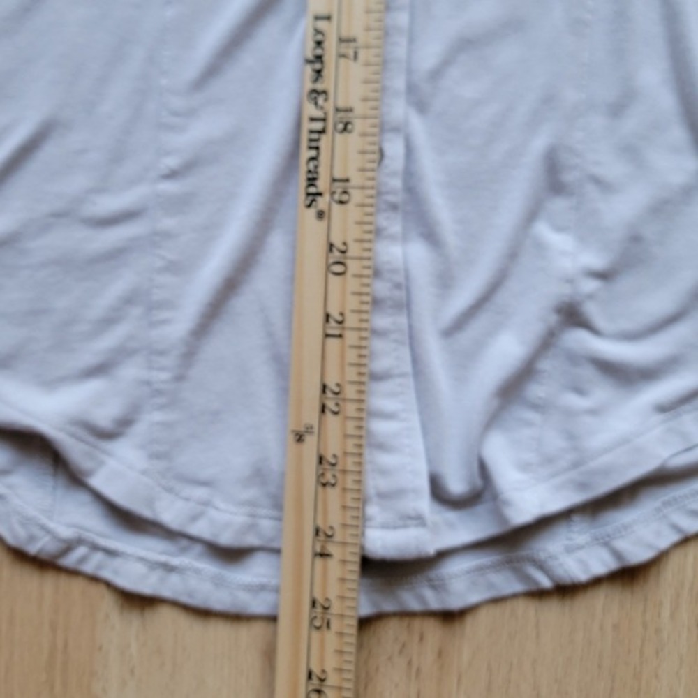 Kerisma Luxe Womens Grey Jersey Bamboo Cotton Blend Western Button Down Shirt M - Picture 8 of 8